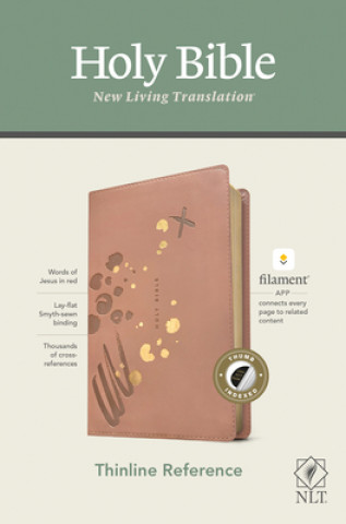 NLT Thinline Reference Bible, Filament Enabled Edition (Red Letter, Leatherlike, Pink, Indexed)
