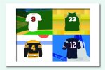 Boston Jerseys Matted Print, 11 X 14