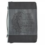 Bible Cover Medium Luxleather Joshua 1: 9 Be Strong