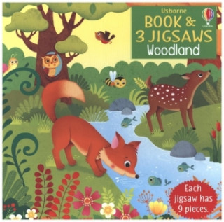 Usborne Book and 3 Jigsaws: Woodland