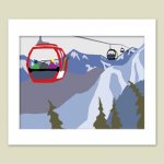 Rocky Mountain Gondola Print, 11 X 14
