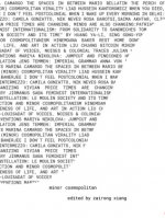 minor cosmopolitan - Thinking art, politics, and the universe together otherwise