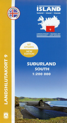 Sudurland South Iceland Map 1: 200 000: Regional map 9