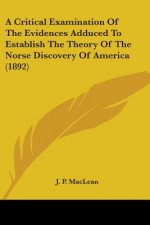 A Critical Examination Of The Evidences Adduced To Establish The Theory Of The Norse Discovery Of America (1892)
