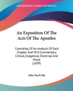 An Exposition Of The Acts Of The Apostles: Consisting Of An Analysis Of Each Chapter And Of A Commentary, Critical, Exegetical, Doctrinal And Moral (1