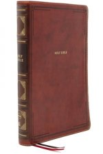 NKJV, Reference Bible, Super Giant Print, Leathersoft, Brown, Red Letter, Comfort Print