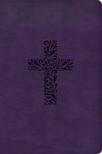 KJV Rainbow Study Bible, Purple Leathertouch: Ribbon Marker, Color-Coded Text, Smythe Sewn Binding, Easy to Read Bible Font, Bible Study Helps, Full-C