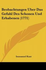 Beobachtungen Uber Das Gefuhl Des Schonen Und Erhabenen (1771)