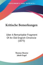 Kritische Bemerkungen: Uber A Remarkable Fragment Of An Old English Chronicle (1875)