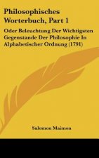 Philosophisches Worterbuch, Part 1: Oder Beleuchtung Der Wichtigsten Gegenstande Der Philosophie in Alphabetischer Ordnung (1791)