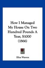 How I Managed My House On Two Hundred Pounds A Year, $1000 (1866)