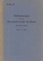 H.Dv. 27 Bestimmungen fur den Sprachunterricht im Heere