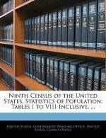 Ninth Census of the United States. Statistics of Population: Tables I to VIII Inclusive. ...