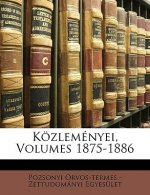 Közleményei, Volumes 1875-1886