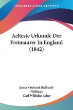 Aelteste Urkunde Der Freimaurer In England (1842)