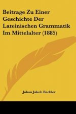 Beitrage Zu Einer Geschichte Der Lateinischen Grammatik Im Mittelalter (1885)