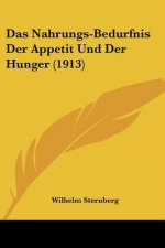 Das Nahrungs-Bedurfnis Der Appetit Und Der Hunger (1913)