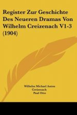 Register Zur Geschichte Des Neueren Dramas Von Wilhelm Creizenach V1-3 (1904)