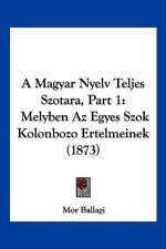 A Magyar Nyelv Teljes Szotara, Part 1: Melyben Az Egyes Szok Kolonbozo Ertelmeinek (1873)