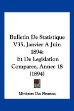 Bulletin De Statistique V35, Janvier A Juin 1894: Et De Legislation Comparee, Annee 18 (1894)