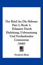 Der Brief An Die Hebraer Part 2, Book 1: Erlautert Durch Einleitung, Uebersetzung Und Fortlaufenden Commentar (1840)