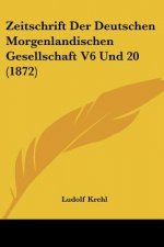 Zeitschrift Der Deutschen Morgenlandischen Gesellschaft V6 Und 20 (1872)