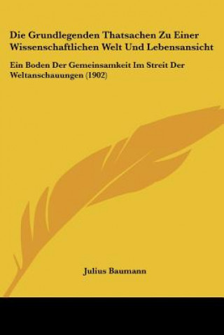 Die Grundlegenden Thatsachen Zu Einer Wissenschaftlichen Welt Und Lebensansicht: Ein Boden Der Gemeinsamkeit Im Streit Der Weltanschauungen (1902)