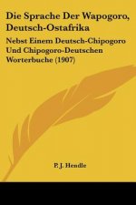 Die Sprache Der Wapogoro, Deutsch-Ostafrika: Nebst Einem Deutsch-Chipogoro Und Chipogoro-Deutschen Worterbuche (1907)