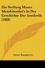 Die Stellung Moses Mendelssohn's In Der Geschichte Der Aesthetik (1868)