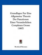 Grundlagen Fur Eine Allgemeine Theorie Der Functionen Einer Veranderlichen Complexen Grosse (1867)