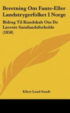 Beretning Om Fante-Eller Landstrygerfolket I Norge: Bidrag Til Kundskab Om de Laveste Samfundsforholde (1850)