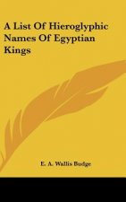 A List of Hieroglyphic Names of Egyptian Kings