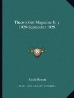 Theosophist Magazine July 1929-September 1929