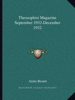 Theosophist Magazine September 1932-December 1932