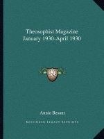 Theosophist Magazine January 1930-April 1930