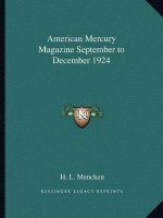 American Mercury Magazine September to December 1924