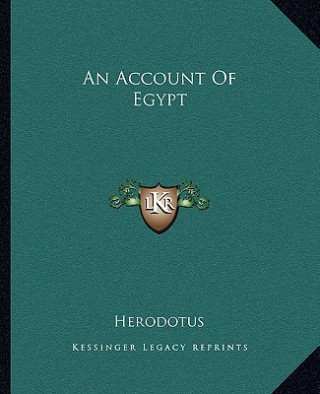 An Account of Egypt an Account of Egypt