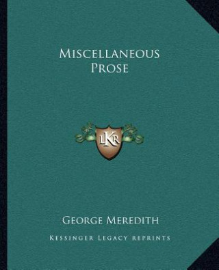 Miscellaneous Prose