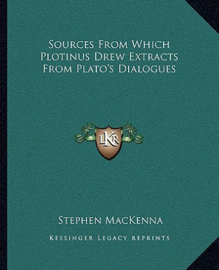 Sources from Which Plotinus Drew Extracts from Plato's Dialogues