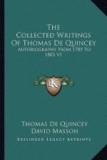 The Collected Writings of Thomas de Quincey: Autobiography from 1785 to 1803 V1