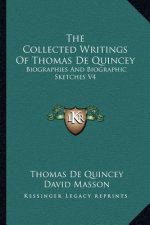 The Collected Writings of Thomas de Quincey: Biographies and Biographic Sketches V4