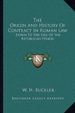 The Origin And History Of Contract In Roman Law: Down To The End Of The Republican Period