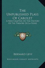 The Unpublished Plays Of Carolet: A New Chapter On The History Of The Theatre De La Foire