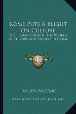 Rome Puts a Blight on Culture: The Roman Church, the Poorest in Culture and Richest in Crime