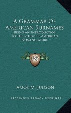 A Grammar of American Surnames: Being an Introduction to the Study of American Nomenclature