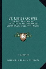 St. Luke's Gospel: The Text Divided Into Paragraphs and Arranged Chronologically with Notes
