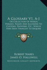 A Glossary V1, A-J: Or Collection of Words, Phrases, Names and Allusions to Customs, Proverbs, Etc., Which Have Been Thought to Require Il