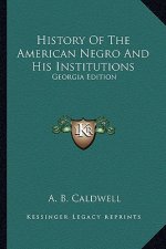 History Of The American Negro And His Institutions: Georgia Edition