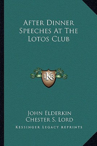 After Dinner Speeches at the Lotos Club