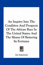 An Inquiry Into the Condition and Prospects of the African Race in the United States: And the Means of Bettering Its Fortunes